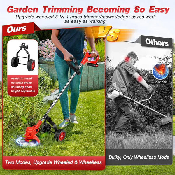 Wireless 3-in-1 Turf Trimmer